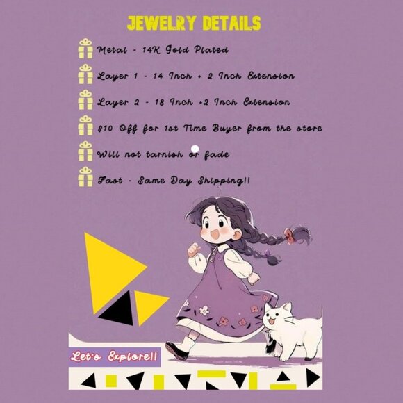 2 LAYER GOLD LETTER INITIAL COIN ROUND/CIRCLE PENDANT DAINTY NECKLACE, ELDM22154 - Picture 4 of 16